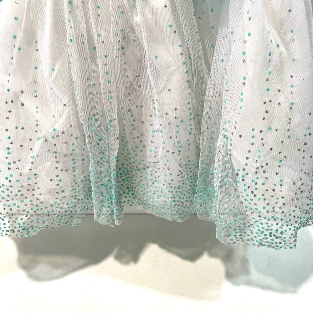 GEORGE sparkly teal chiffon dress toddler 18M